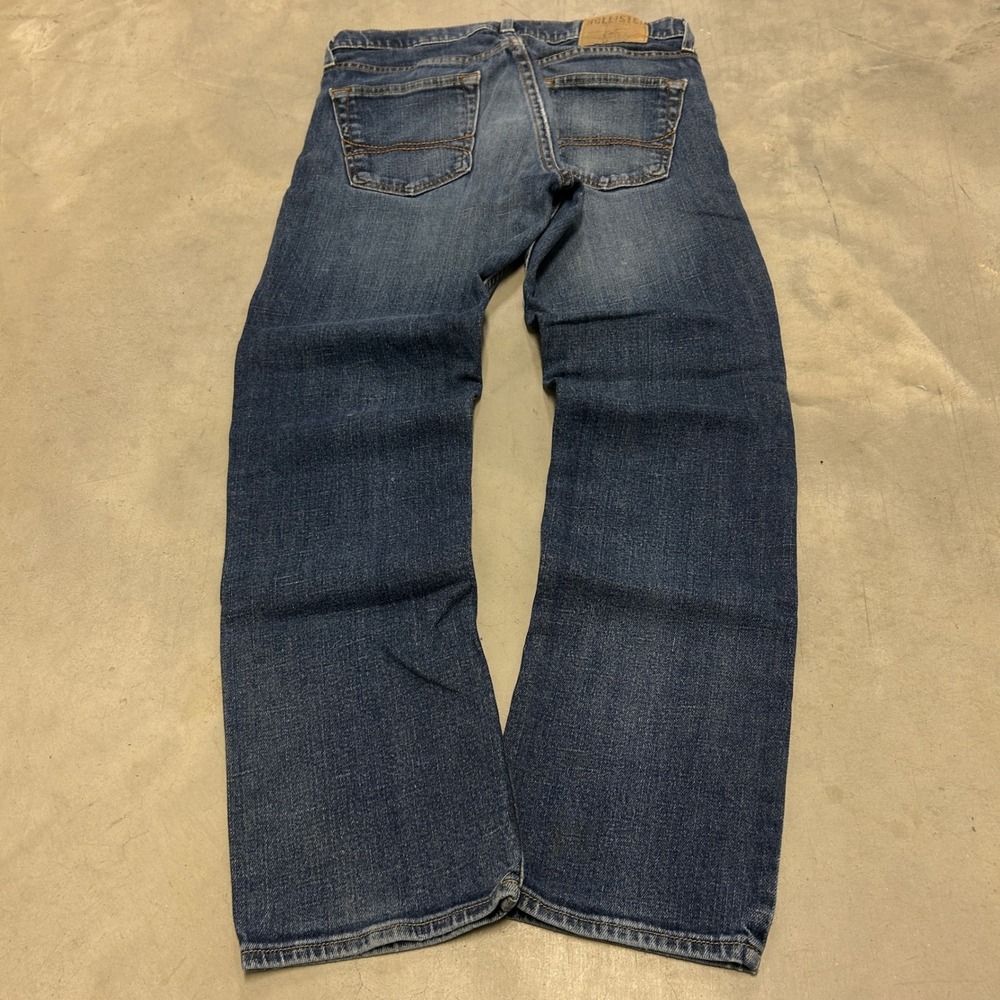 Hollister Slim Straight Jeans Mens 28x28 Medium Wash Denim Blue Pants